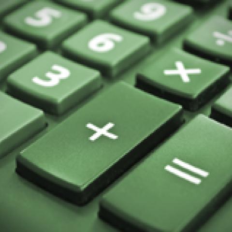 Numbers on a calculator